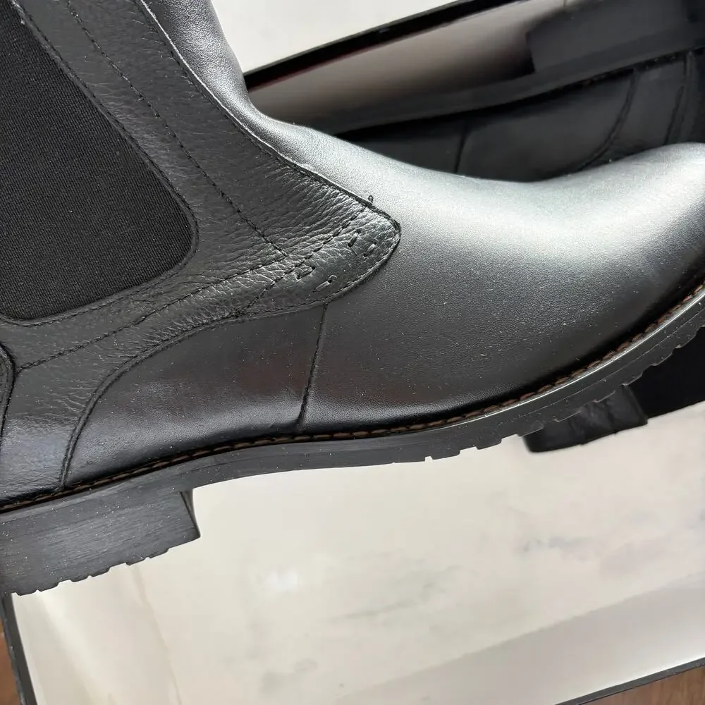 English Laundry Mens Oaks Chelsea Boots 10 Black Leather NWT Pull On